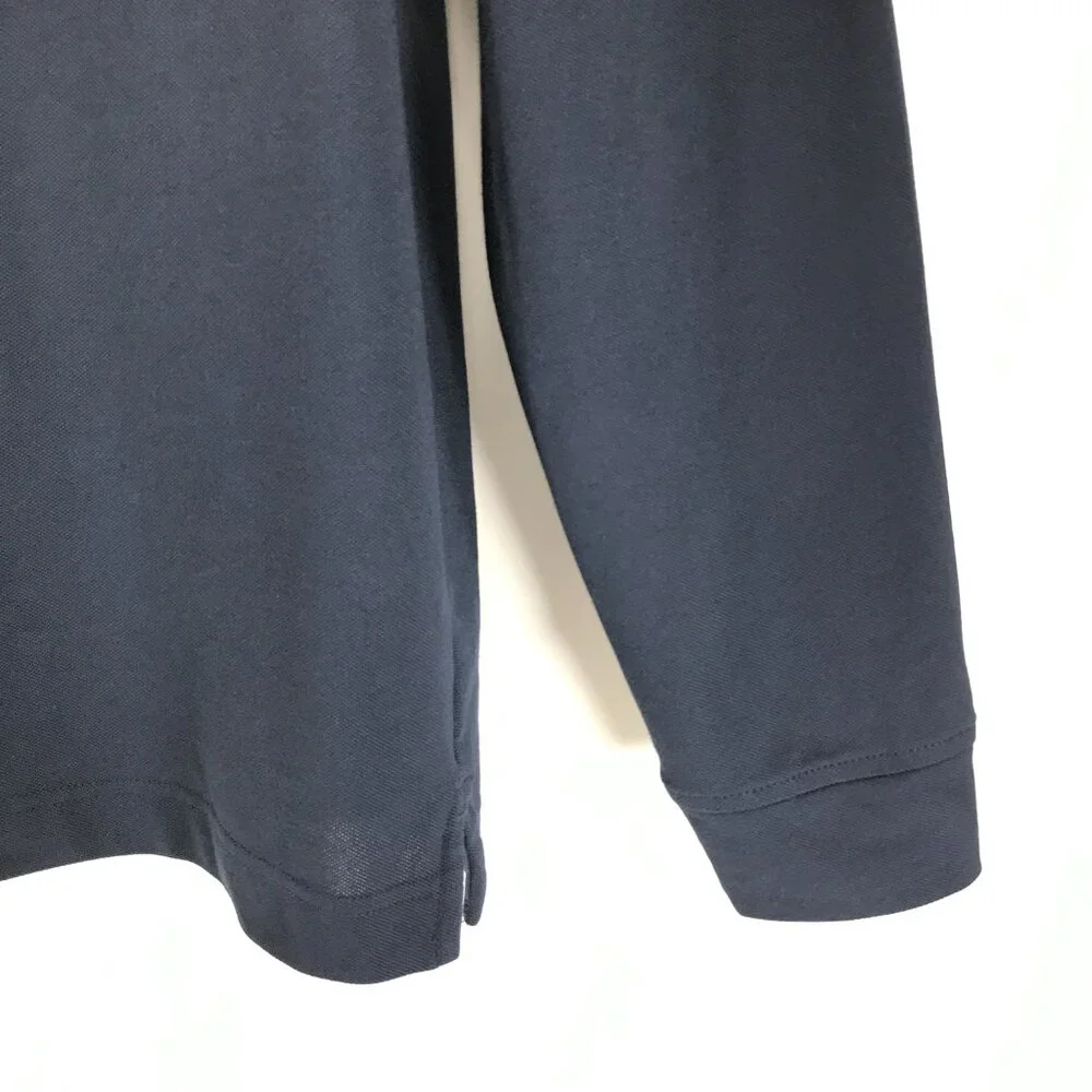 Cutter & Buck Long Sleeve Polo Shirt Men's Large Tall Navy Blue Performance Golf - Picture 3 of 10